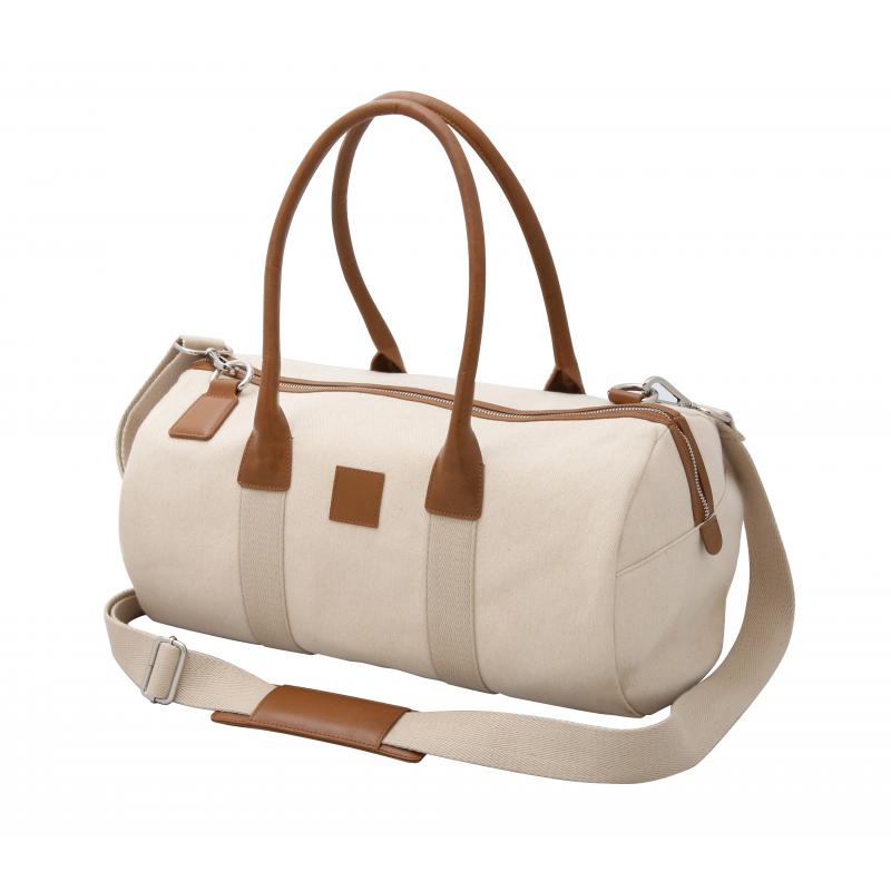Image of Weekender Bag in Canvas and Leather 